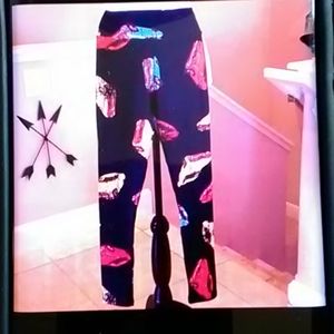 Lularoe hot rod mustang cars show leggings NEW